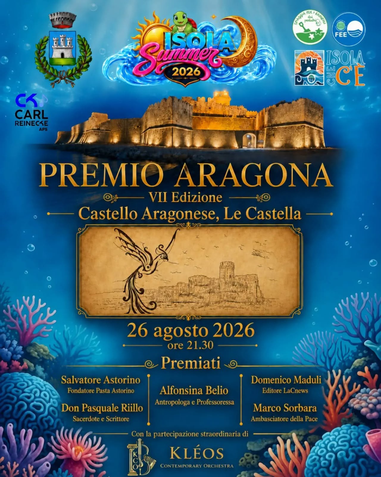 Locandina · Il comune di Isola di Capo Rizzuto presenta Premio Aragona VII edizione